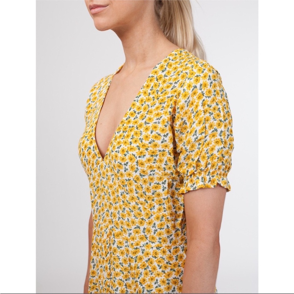 Faithfull The Brand Ari Midi Dress Marguerite Floral Print Women’s Large Size 8 - Picture 3 of 16